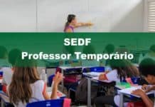 Concurso SEDF Professor Temporário 2020